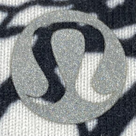 LULULEMON Scoop Neck Tank Sz 6 White Black Glacier Lace Black - Picture 8 of 9